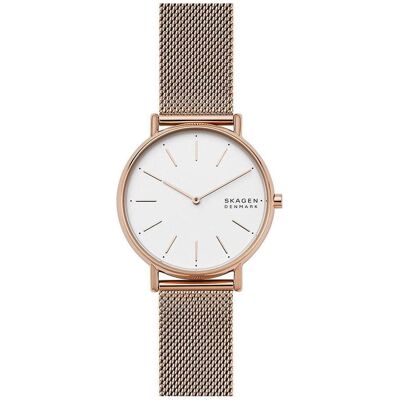 Skagen, Armbanduhr, Signatur, Rosa, (Analoguhr, 38 mm) Skagen, Armbanduhr, Signatur, Rosa, (Analoguhr, 38 mm)