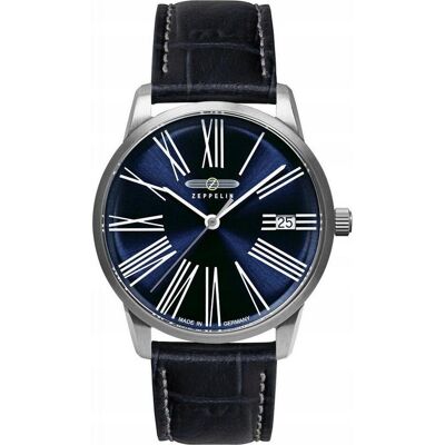 Zeppelin, Armbanduhr, Zegarek Flatline 8345-3 quartz, Silber, Blau, (Analoguhr, Swiss Made) Zeppelin, Armbanduhr, Zegarek Flatline 8345-3 quartz, Silber, Blau, (Analoguhr, Swiss Made)