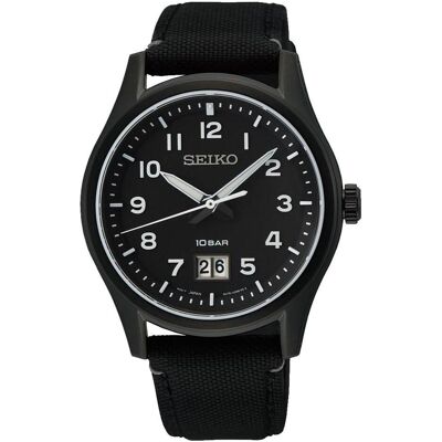 Seiko Armbanduhr, Analoge Quarzuhr mit Nylonarmband, (Analoguhr, 39.50 mm) Seiko Armbanduhr, Analoge Quarzuhr mit Nylonarmband, (Analoguhr, 39.50 mm)