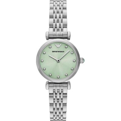 Giorgio Armani Emporio Armani, Armbanduhr, Damenuhr, Silber, Grün, (Analoguhr, 28 mm) Giorgio Armani Emporio Armani, Armbanduhr, Damenuhr, Silber, Grün, (Analoguhr, 28 mm)