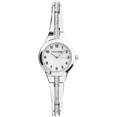 TrendyKiss, Armbanduhr, Dameshorloge analoog kwarts met metalen armband TM1018003 zilver Klassiek, Silber, (Analoguhr) TrendyKiss, Armbanduhr, Dameshorloge analoog kwarts met metalen armband TM1018003 zilver Klassiek, Silber, (Analoguhr)