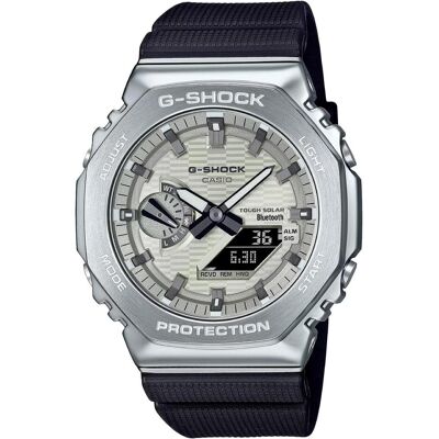 Casio Armbanduhr, GBM-2100A-8BER, Silber, Schwarz, Beige, (Analoguhr, Chronograph, 44 mm) Casio Armbanduhr, GBM-2100A-8BER, Silber, Schwarz, Beige, (Analoguhr, Chronograph, 44 mm)