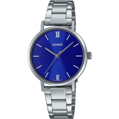 Casio Armbanduhr, Collection, Silber, Blau, (30 mm) Casio Armbanduhr, Collection, Silber, Blau, (30 mm)