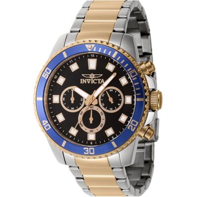 Invicta, Armbanduhr, Pro Diver - 46059, Schwarz, Gelb, Silber, (Chronograph, 45 mm) Invicta, Armbanduhr, Pro Diver - 46059, Schwarz, Gelb, Silber, (Chronograph, 45 mm)