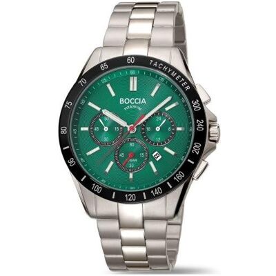 Boccia, Armbanduhr, Herrenchrono Titanium, Silber, (Analoguhr, Chronograph, 42 mm) Boccia, Armbanduhr, Herrenchrono Titanium, Silber, (Analoguhr, Chronograph, 42 mm)