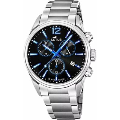 Lotus Armbanduhr, 18690/6 Chrono, Silber, Schwarz, (Chronograph, 42 mm) Lotus Armbanduhr, 18690/6 Chrono, Silber, Schwarz, (Chronograph, 42 mm)