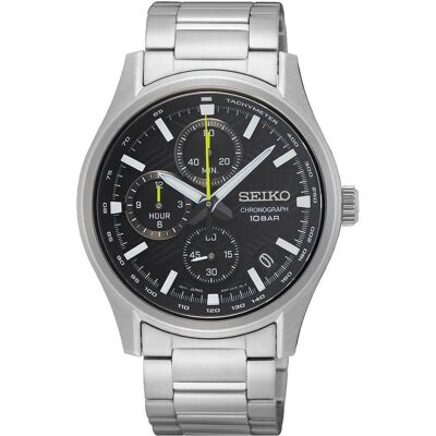 Seiko Armbanduhr, Chronograph, Silber, (Chronograph, 40 mm) Seiko Armbanduhr, Chronograph, Silber, (Chronograph, 40 mm)