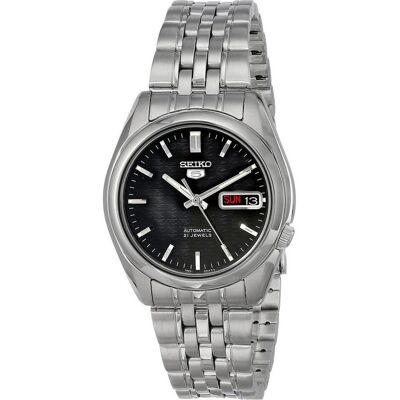 Seiko Armbanduhr, 5 - SNK361K1, Schwarz, Silber, (Analoguhr, 37 mm) Seiko Armbanduhr, 5 - SNK361K1, Schwarz, Silber, (Analoguhr, 37 mm)