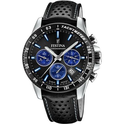 Festina, Armbanduhr, F20561/6 Timeless Chronograph Herrenuhr 45mm 10ATM, Schwarz, (Chronograph, 45 mm) Festina, Armbanduhr, F20561/6 Timeless Chronograph Herrenuhr 45mm 10ATM, Schwarz, (Chronograph, 45 mm)