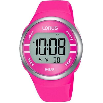 Lorus, Armbanduhr, Fashion, Blau, Grau, Mehrfarbig, Pink, (Chronograph, Digitaluhr, 38 mm) Lorus, Armbanduhr, Fashion, Blau, Grau, Mehrfarbig, Pink, (Chronograph, Digitaluhr, 38 mm)