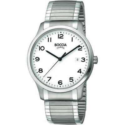 Boccia, Armbanduhr, 3616-01 Herrenuhr Zugband Titanium 39mm 5ATM, Silber, (Analoguhr, 39 mm) Boccia, Armbanduhr, 3616-01 Herrenuhr Zugband Titanium 39mm 5ATM, Silber, (Analoguhr, 39 mm)