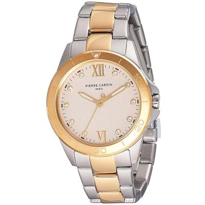 Pierre Cardin, Armbanduhr, Damenuhr CF.1009.MU (Ø 34 mm), Gold, Grau, Weiss, (34 mm) Pierre Cardin, Armbanduhr, Damenuhr CF.1009.MU (Ø 34 mm), Gold, Grau, Weiss, (34 mm)