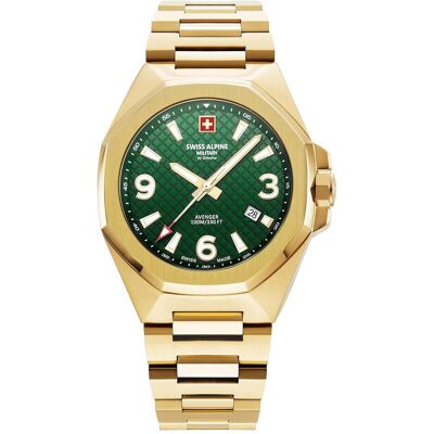 Swiss Alpine Military, Armbanduhr, 7005.1114 Avenger Herrenuhr 42mm 10ATM, Gold, (Analoguhr, 42 mm) Swiss Alpine Military, Armbanduhr, 7005.1114 Avenger Herrenuhr 42mm 10ATM, Gold, (Analoguhr, 42 mm)