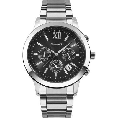 Giewont, Armbanduhr, Herrenchronograph GW6480-1, Schwarz, Silber, (Analoguhr, Chronograph) Giewont, Armbanduhr, Herrenchronograph GW6480-1, Schwarz, Silber, (Analoguhr, Chronograph)