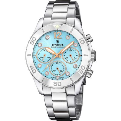 Festina, Armbanduhr, F20603/4 Boyfriend Collection, Blau, (Chronograph, 39 mm) Festina, Armbanduhr, F20603/4 Boyfriend Collection, Blau, (Chronograph, 39 mm)