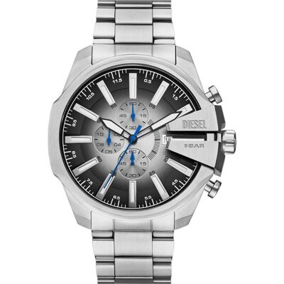Diesel Armbanduhr, Chronograph Mega Chief, Schwarz, Grau, Silber, (Analoguhr, Chronograph, 48 mm) Diesel Armbanduhr, Chronograph Mega Chief, Schwarz, Grau, Silber, (Analoguhr, Chronograph, 48 mm)