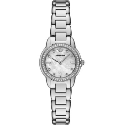 Giorgio Armani Emporio Armani, Armbanduhr, Damenuhr, Silber, (Analoguhr, 26 mm) Giorgio Armani Emporio Armani, Armbanduhr, Damenuhr, Silber, (Analoguhr, 26 mm)