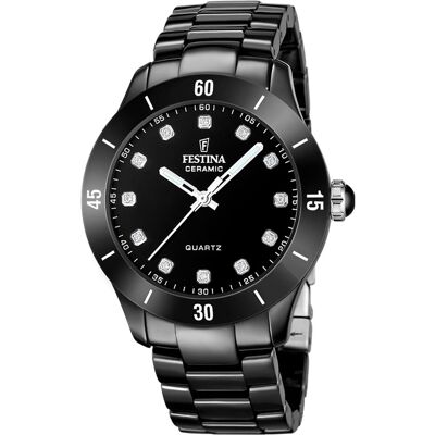 Festina, Armbanduhr, F20723/2 Ceramic, Schwarz, (Analoguhr, 38 mm) Festina, Armbanduhr, F20723/2 Ceramic, Schwarz, (Analoguhr, 38 mm)