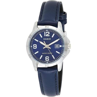 Casio Armbanduhr, Collection - LTP-V004L-2B, Silber, Blau, (30 mm) Casio Armbanduhr, Collection - LTP-V004L-2B, Silber, Blau, (30 mm)