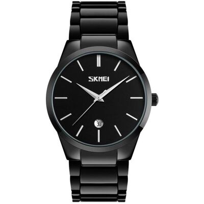Skmei, Armbanduhr, 9140BK Herrenuhr + BOX, Schwarz, Silber, (Analoguhr, 40 mm) Skmei, Armbanduhr, 9140BK Herrenuhr + BOX, Schwarz, Silber, (Analoguhr, 40 mm)