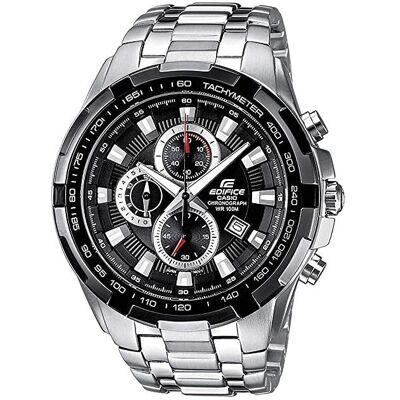 Edifice, Armbanduhr, Ef-539d-1avef, Silber, (Analoguhr, Chronograph, 49 mm) Edifice, Armbanduhr, Ef-539d-1avef, Silber, (Analoguhr, Chronograph, 49 mm)