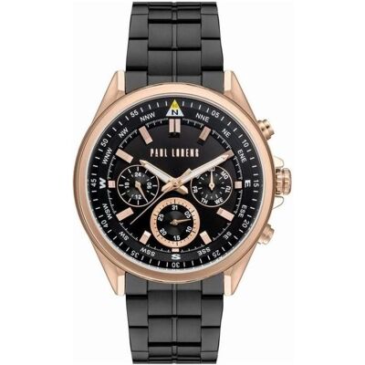 Paul Lorens, Armbanduhr, Zegarek Zegarek męski - KODARI - PL20009B-1A4, Schwarz, Kupfer, (Chronograph, 45 mm) Paul Lorens, Armbanduhr, Zegarek Zegarek męski - KODARI - PL20009B-1A4, Schwarz, Kupfer, (Chronograph, 45 mm)