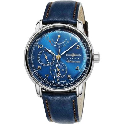 Zeppelin, Armbanduhr, 9690-3 Mediterranean, Blau, Silber, (Analoguhr, 42 mm) Zeppelin, Armbanduhr, 9690-3 Mediterranean, Blau, Silber, (Analoguhr, 42 mm)
