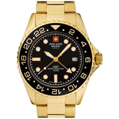 Swiss Alpine Military, Armbanduhr, 7052.1117 Diver 42mm 10ATM, Gold, (Taucheruhr, 42 mm) Swiss Alpine Military, Armbanduhr, 7052.1117 Diver 42mm 10ATM, Gold, (Taucheruhr, 42 mm)