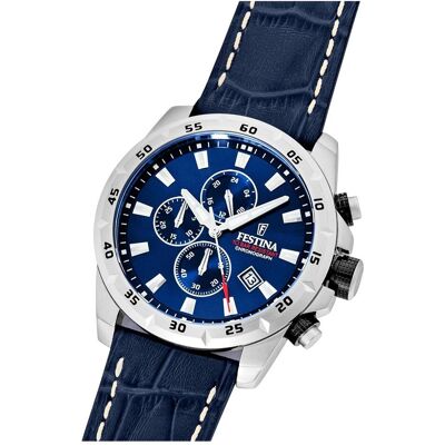 Festina, Armbanduhr, F20692/2, Blau, Silber, (Analoguhr, Chronograph, 45 mm) Festina, Armbanduhr, F20692/2, Blau, Silber, (Analoguhr, Chronograph, 45 mm)