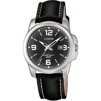 Casio Armbanduhr, Damenuhr LTP-1314L-8AVDF + BOX, Weiss, Schwarz, Silber, (31 mm) Casio Armbanduhr, Damenuhr LTP-1314L-8AVDF + BOX, Weiss, Schwarz, Silber, (31 mm)