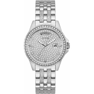 Guess Armbanduhr, Lady Comet, Silber, (Analoguhr, 38 mm) Guess Armbanduhr, Lady Comet, Silber, (Analoguhr, 38 mm)