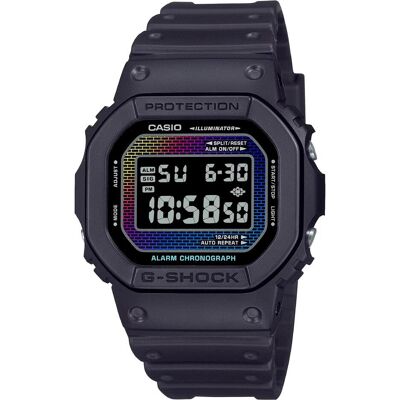 G-Shock, Armbanduhr, DW-5600RW-1ER, Schwarz, Blau, Mehrfarbig, Violett, Gelb, (Chronograph, 42.80 mm) G-Shock, Armbanduhr, DW-5600RW-1ER, Schwarz, Blau, Mehrfarbig, Violett, Gelb, (Chronograph, 42.80 mm)