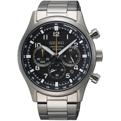 Seiko Armbanduhr, Cronografo SSB447P1, Schwarz, Silber, (Analoguhr, Chronograph, 42 mm) Seiko Armbanduhr, Cronografo SSB447P1, Schwarz, Silber, (Analoguhr, Chronograph, 42 mm)