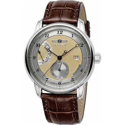 Zeppelin, Armbanduhr, Friedrichshafen 85905 Uhr 42mm, Braun, Gold, Silber, (Analoguhr, 42 mm) Zeppelin, Armbanduhr, Friedrichshafen 85905 Uhr 42mm, Braun, Gold, Silber, (Analoguhr, 42 mm)