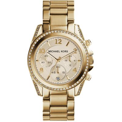 Michael Kors, Armbanduhr, Blair, Gold, (Analoguhr, Chronograph, Uhr mit Schmuckstein, 40 mm) Michael Kors, Armbanduhr, Blair, Gold, (Analoguhr, Chronograph, Uhr mit Schmuckstein, 40 mm)