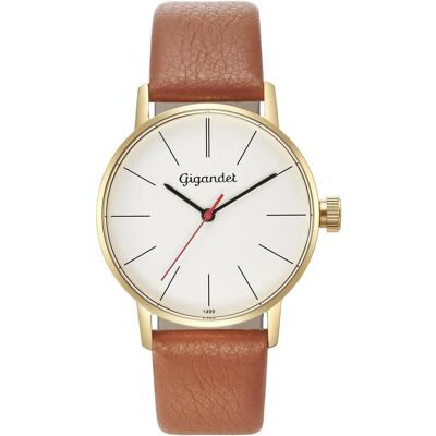 Gigandet, Armbanduhr, 15VNAG43NE010 Womens Analogue Quartz Watch with Leather Strap Silver siliver band ring, Silber, (Analoguhr) Gigandet, Armbanduhr, 15VNAG43NE010 Womens Analogue Quartz Watch with Leather Strap Silver siliver band ring, Silber, (Analoguhr)