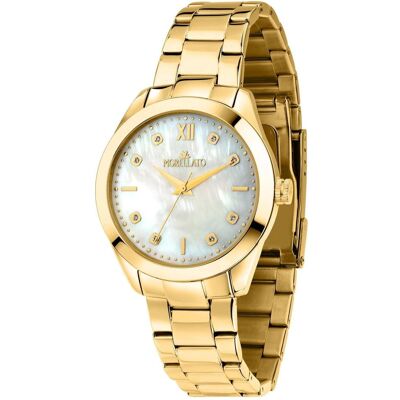 Morellato, Armbanduhr, Womens Analogue Quartz Watch with Stainless Steel Bracelet 8056783047970 Gold Gold strappy, Gold, (Analoguhr, 36 mm) Morellato, Armbanduhr, Womens Analogue Quartz Watch with Stainless Steel Bracelet 8056783047970 Gold Gold strappy, Gold, (Analoguhr, 36 mm)