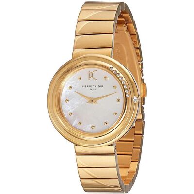 Pierre Cardin, Armbanduhr, Damenuhr CF.1010.MG.2 (Ø 32 mm), Gold, Weiss, (32 mm) Pierre Cardin, Armbanduhr, Damenuhr CF.1010.MG.2 (Ø 32 mm), Gold, Weiss, (32 mm)
