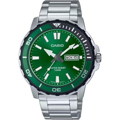Casio Armbanduhr, Collection - MTD-125D-3A, Grün, Silber, (Analoguhr, 47 mm) Casio Armbanduhr, Collection - MTD-125D-3A, Grün, Silber, (Analoguhr, 47 mm)