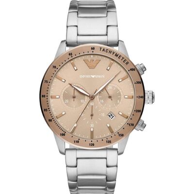 Giorgio Armani Emporio Armani, Armbanduhr, Mario, Silber, (Analoguhr, 43 mm) Giorgio Armani Emporio Armani, Armbanduhr, Mario, Silber, (Analoguhr, 43 mm)