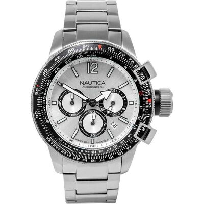 Nautica, Armbanduhr, NAPBFCF04, Grau, Silber, (Chronograph, 47 mm) Nautica, Armbanduhr, NAPBFCF04, Grau, Silber, (Chronograph, 47 mm)