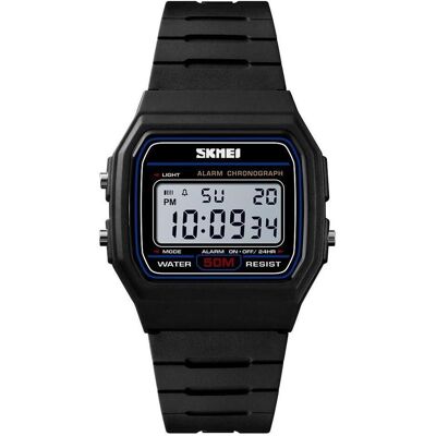 Skmei, Armbanduhr, 1412BKWT Uhr + BOX, Schwarz, Silber, (Digitaluhr) Skmei, Armbanduhr, 1412BKWT Uhr + BOX, Schwarz, Silber, (Digitaluhr)