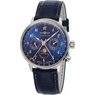 Zeppelin, Armbanduhr, LZ129 Hindenburg, Blau, Silber, (Chronograph, 40 mm) Zeppelin, Armbanduhr, LZ129 Hindenburg, Blau, Silber, (Chronograph, 40 mm)