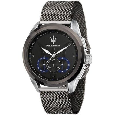 Maserati, Armbanduhr, Traguardo, Schwarz, Silber, Grau, (Analoguhr, Chronograph, 45 mm) Maserati, Armbanduhr, Traguardo, Schwarz, Silber, Grau, (Analoguhr, Chronograph, 45 mm)