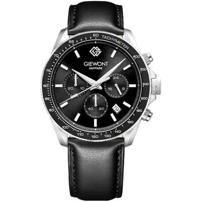 Giewont, Armbanduhr, Zegarek Zegarek Męski Chronograph Sapphire Czarny GW3520-A4, Schwarz, Silber, (Analoguhr, Chronograph, 44 mm) Giewont, Armbanduhr, Zegarek Zegarek Męski Chronograph Sapphire Czarny GW3520-A4, Schwarz, Silber, (Analoguhr, Chronograph, 44 mm)