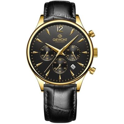 Giewont, Armbanduhr, Zegarek Zegarek Męski Chronograph Sapphire Czarno Złoty GW6310-A4, Gold, Schwarz, (Analoguhr, Chronograph, 42 mm) Giewont, Armbanduhr, Zegarek Zegarek Męski Chronograph Sapphire Czarno Złoty GW6310-A4, Gold, Schwarz, (Analoguhr, Chronograph, 42 mm)
