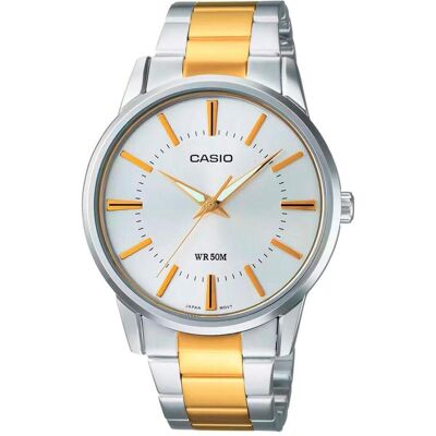 Casio Armbanduhr, Ltp1303sg-7av, Silber, Gold, (Analoguhr, 30 mm) Casio Armbanduhr, Ltp1303sg-7av, Silber, Gold, (Analoguhr, 30 mm)