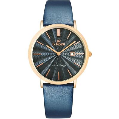 Gino Rossi, Armbanduhr, WATCH MEN'S WATCH - 10853A - SLIM (zg184h) + universal BOX, Blau, (40 mm) Gino Rossi, Armbanduhr, WATCH MEN'S WATCH - 10853A - SLIM (zg184h) + universal BOX, Blau, (40 mm)