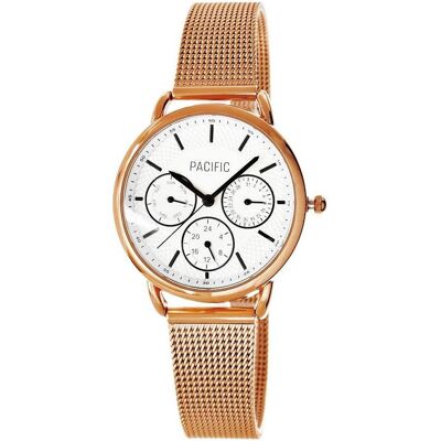 Pacific, Armbanduhr, Damenuhr Chronograph X6180-4., Gold, Schwarz, Silber, (Analoguhr, Chronograph, 36 mm) Pacific, Armbanduhr, Damenuhr Chronograph X6180-4., Gold, Schwarz, Silber, (Analoguhr, Chronograph, 36 mm)