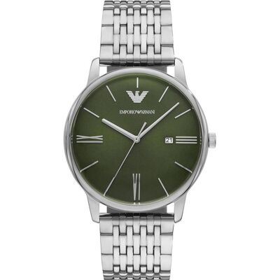 Giorgio Armani Emporio Armani, Armbanduhr, Herrenuhr, Silber, (Analoguhr, 42 mm) Giorgio Armani Emporio Armani, Armbanduhr, Herrenuhr, Silber, (Analoguhr, 42 mm)
